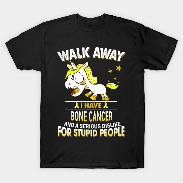 funny bone cancer grumpy unicorn warrior T-Shirt by TeesCircle